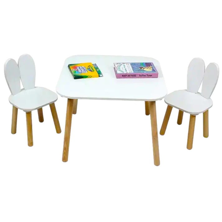 Set Masă și Scaune Copii Ginger Home, Alb - imagine 9