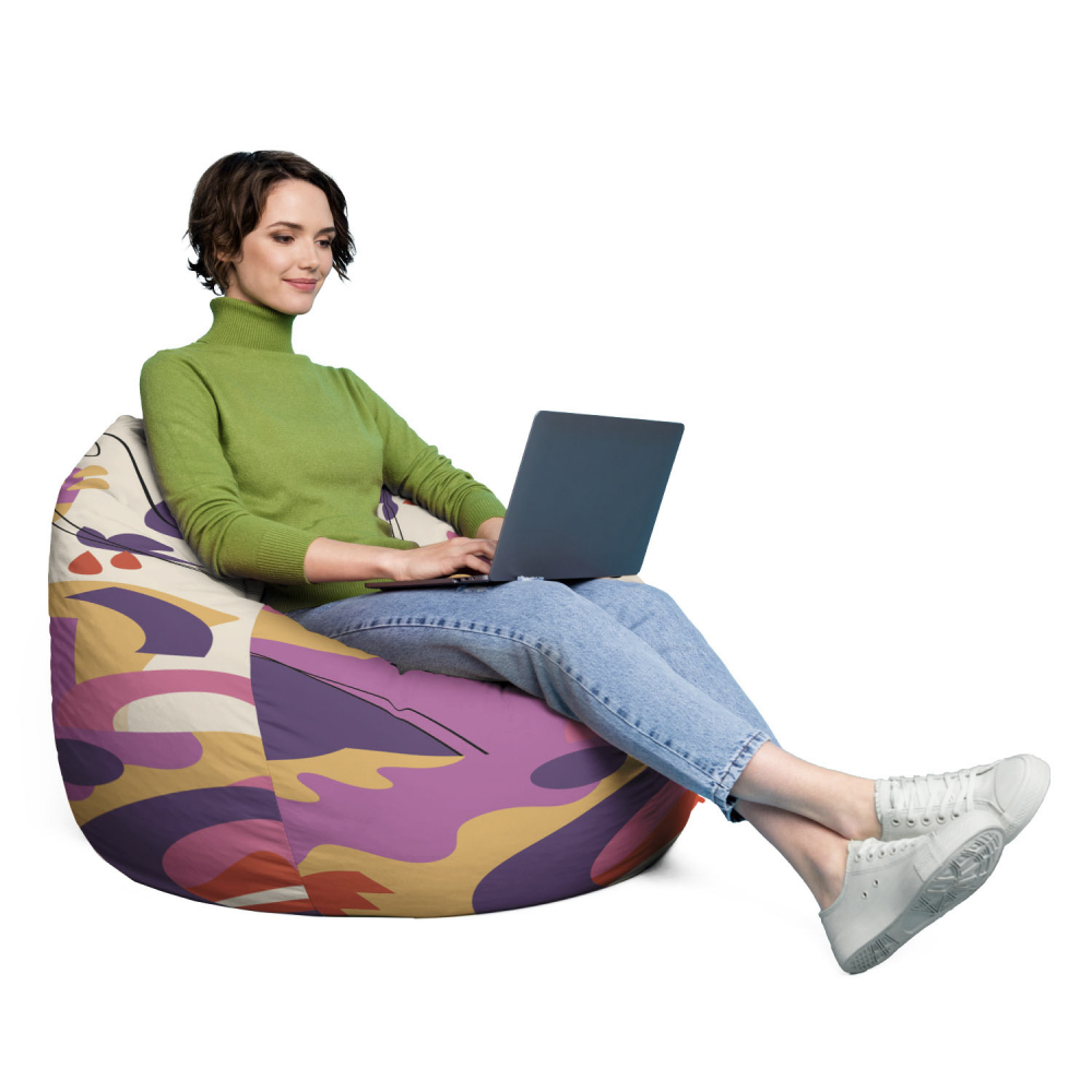 Husa Bean Bag Para XL Abstract Jungle Mov - Updeco - imagine 4