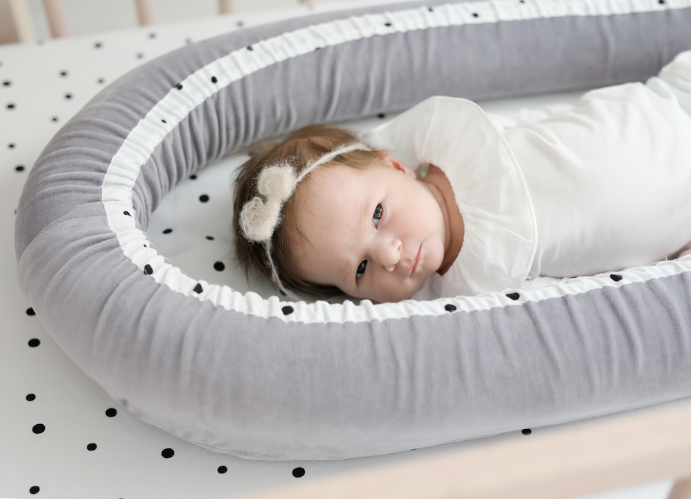 Baby Nest Velvet Premium Gri | Nor Pufos - imagine 4
