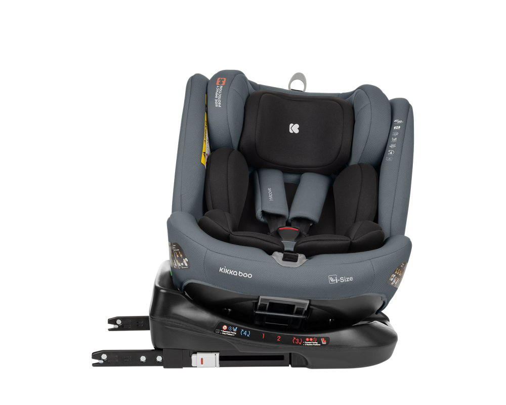 Scaun Auto KikkaBoo i-Moove i-SIZE, Isofix, Dark Grey - imagine 4
