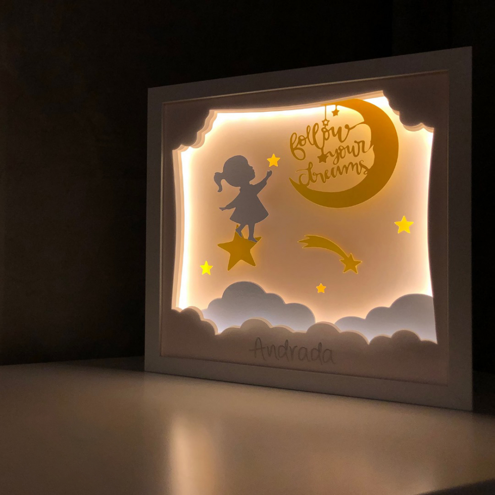 Tablou Luminos Fetita Noorhandmadeatelier