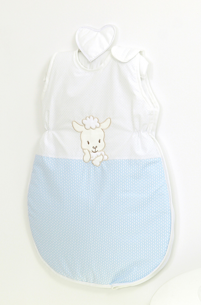 Sac de Dormit Amy Oita Blue din Bumbac, 86 cm