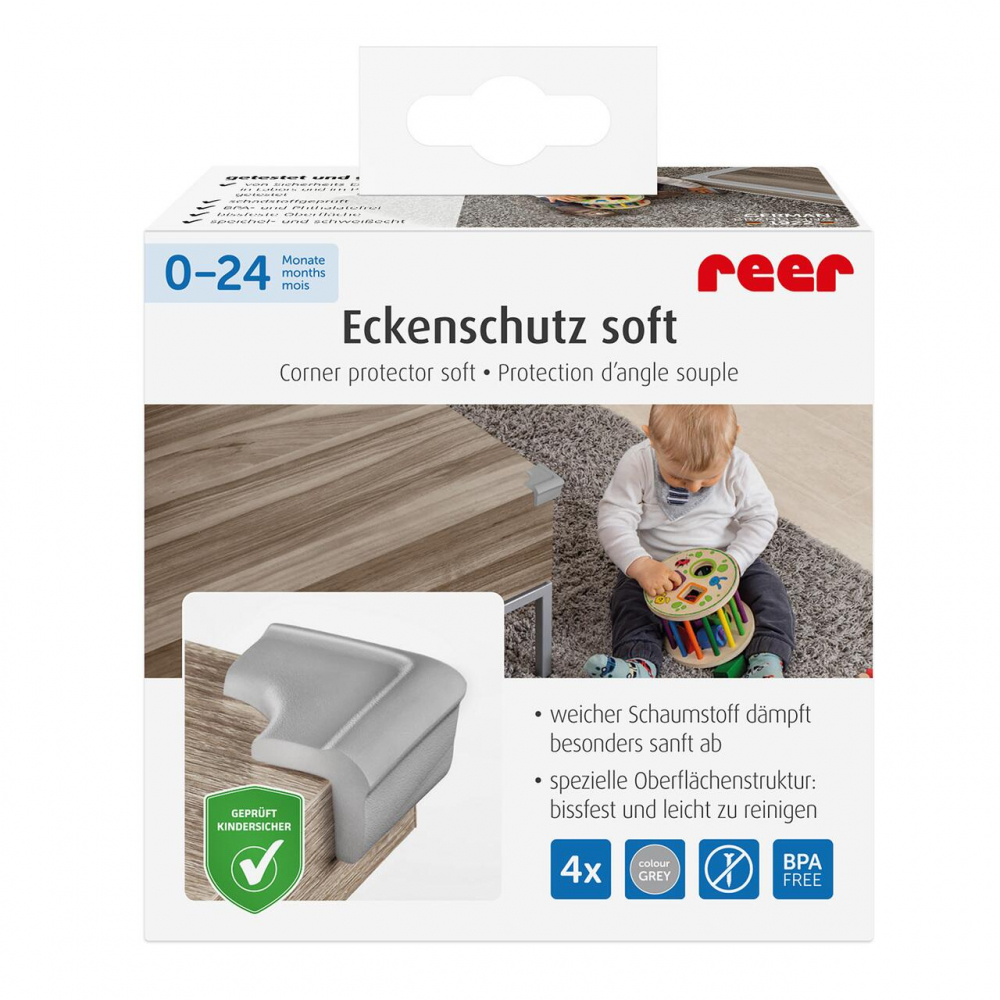 Set 4 Protectii Colturi Reer Spuma Gri