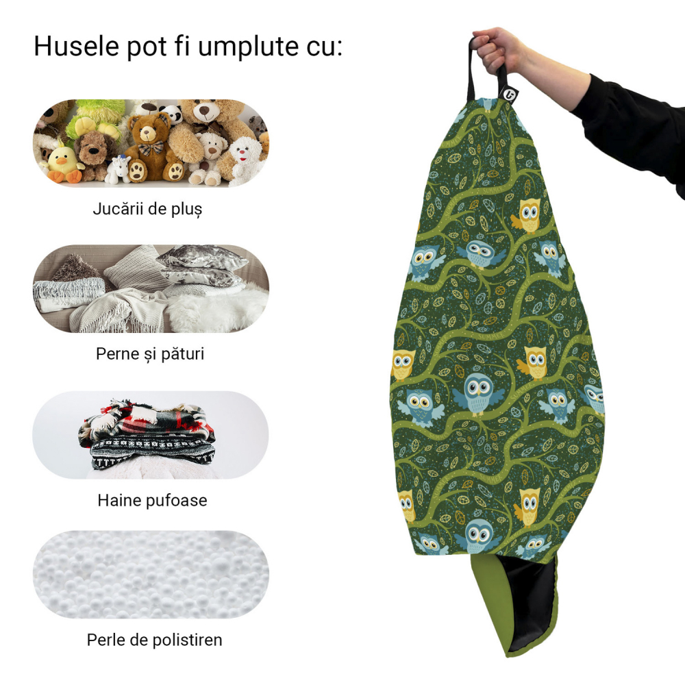 Husa Fotoliu Puf Para XL Updeco, Verde
