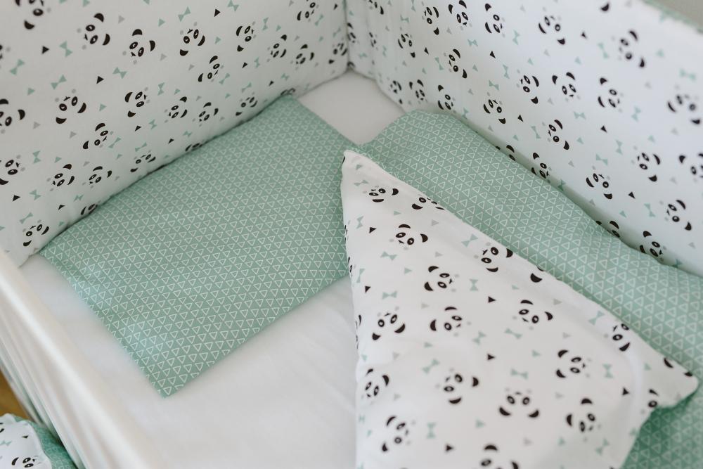 Set Pat Blue Panda Bubaba, 3 Piese, 100% Bumbac - imagine 2