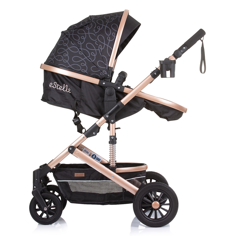 Carucior Chipolino Estelle 2in1 Ebony, Landou + Scaun - imagine 7