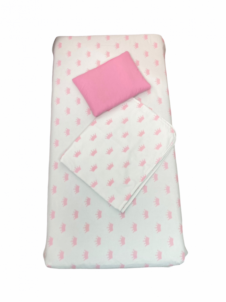 Set 3 piese Deseda 120x60 cm, Roz pe Alb