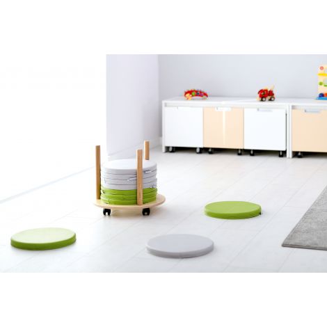 Set 5 perne rotunde 35 cm gri, Moje Bambino - imagine 5