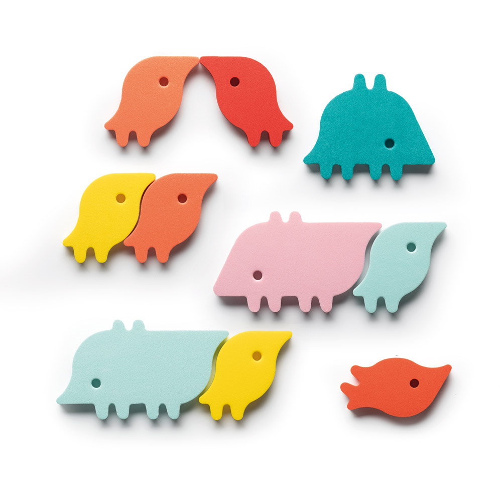 Puzzle Baie Copii Quut Toys Animale - 10 piese - imagine 4
