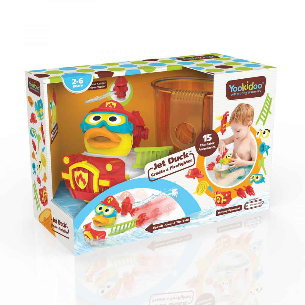 Rată Pompier Yookidoo cu Motor | Jucărie Baie - imagine 7