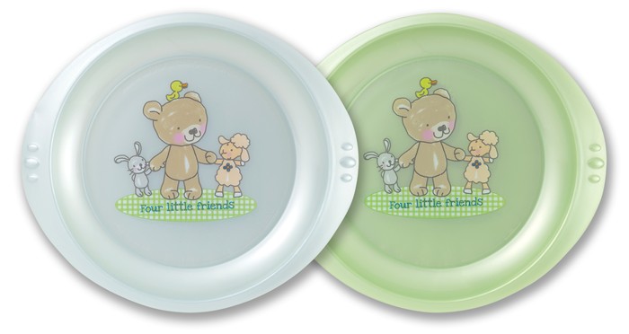 Set 2 Farfurii Rotho-babydesign LittleFrends Baby Blue - imagine 3