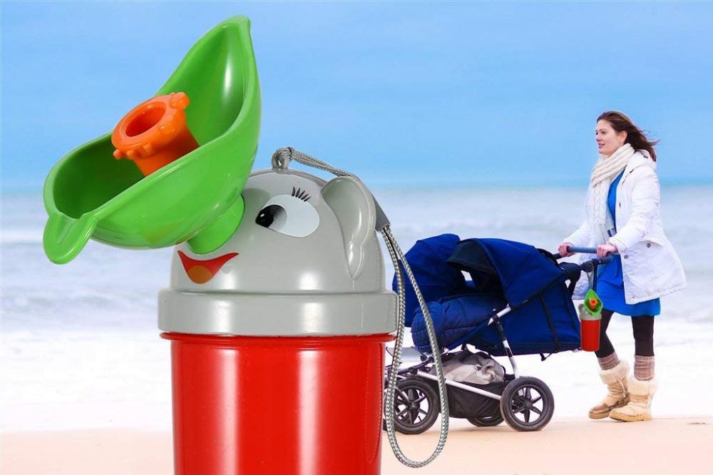 Pisoar Little Mom Red, Portabil cu Sistem Anticurgere - imagine 5