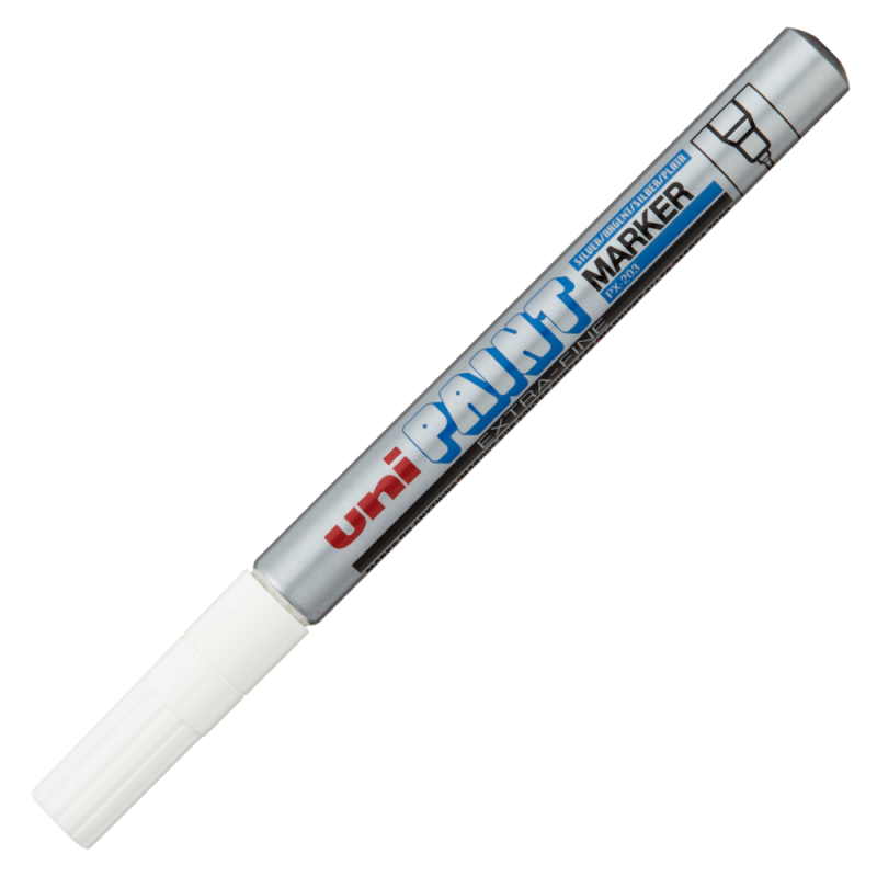 Marker Uni-ball Argintiu 0.8mm cu Vopsea pe Ulei