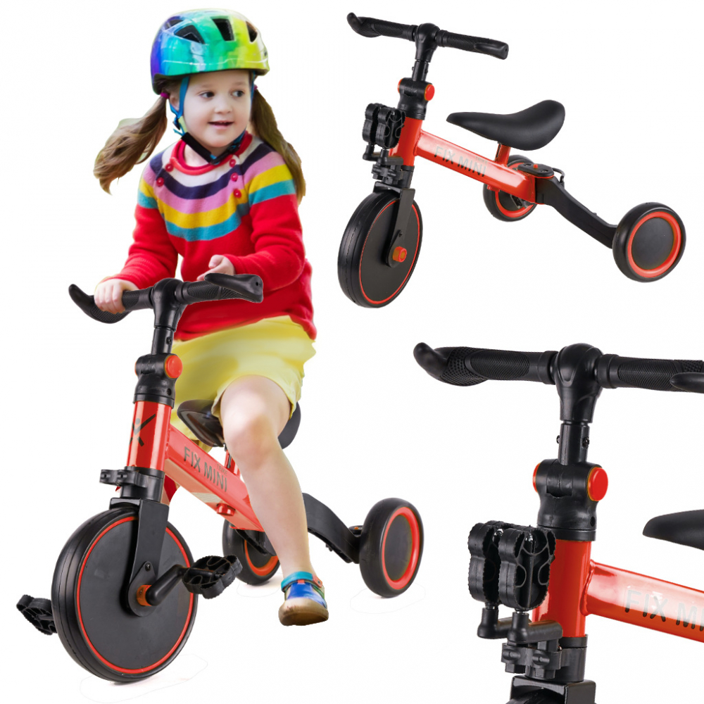 Tricicleta Ikonka Trike Fix Red 3 in 1, Reglabila
