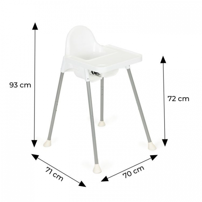 Scaun de masa 2 in 1 Ecotoys HA-007 Alb - imagine 2