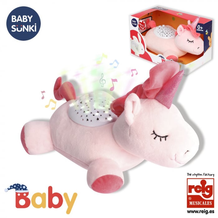 Unicorn Reig muzical cu proiector | Somn liniștit