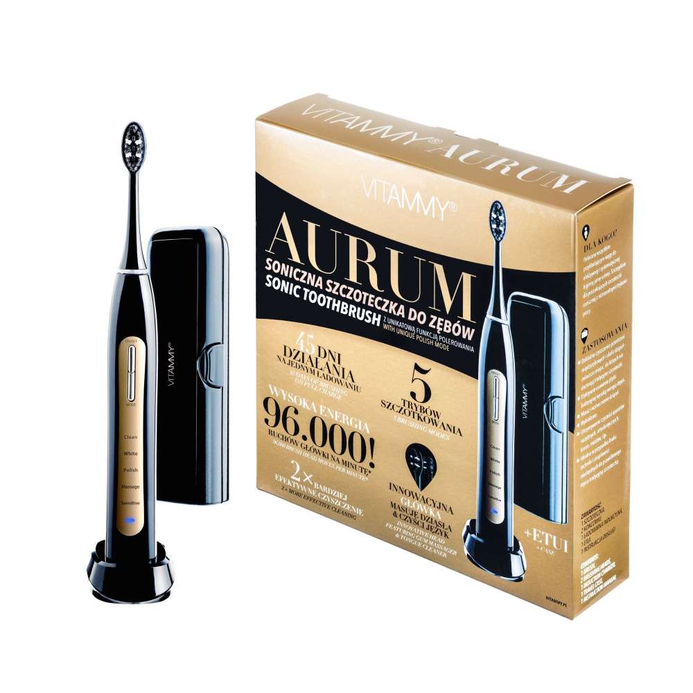 Periuță Electrică Vitammy Aurum, 96k Vibrații, 5 Moduri