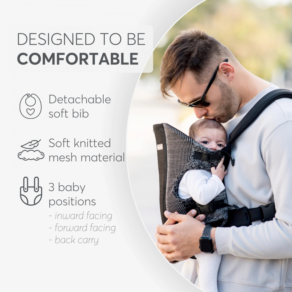 Marsupiu Ergonomic KikkaBoo Gwen Fly 3 Pozitii - imagine 3