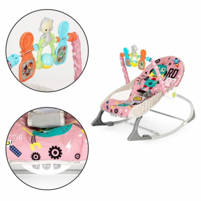 Balansoar 2 in 1 Ecotoys cu vibrații și sunete - imagine 5