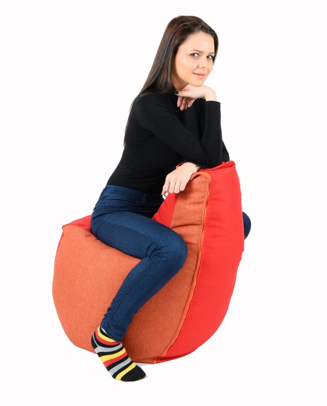 Fotoliu Pufrelax Sunlounger Savana Red/Orange - imagine 3