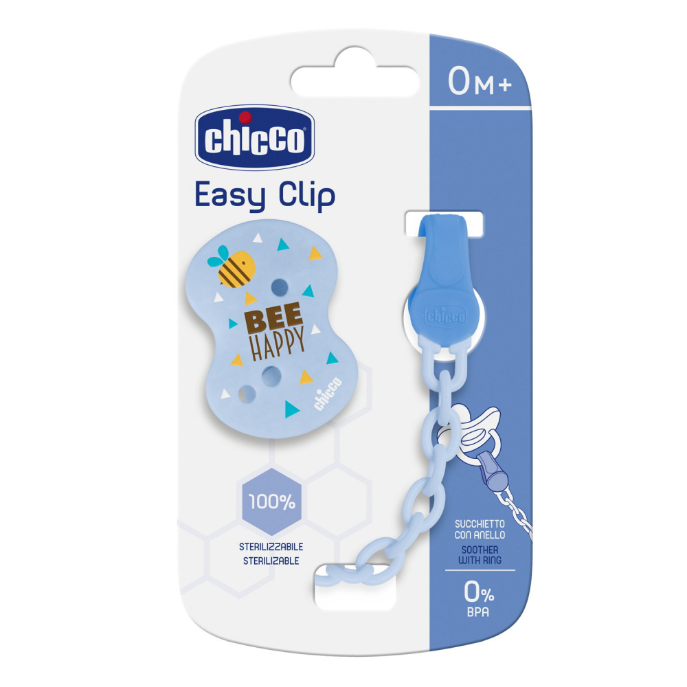 Lanțișor Chicco pentru suzetă, 0 luni+, Colorat