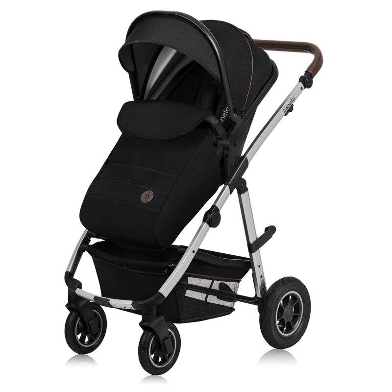 Carucior 3 in 1 Lionelo Amber, Aluminiu, Negru - imagine 4