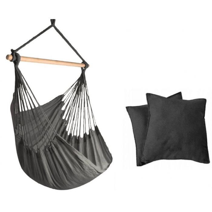 Scaun Hamac ModernHome Gri cu 2 Perne - Relaxare