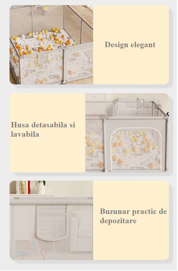 Tarc joaca Nichiduta Forest Beige - Siguranta maxima - imagine 6
