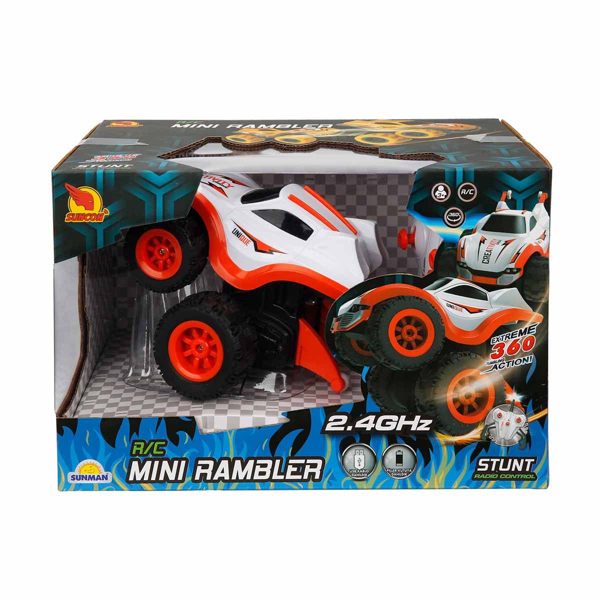 Mașina RC Sunman Mini Rambler Alb 16 cm