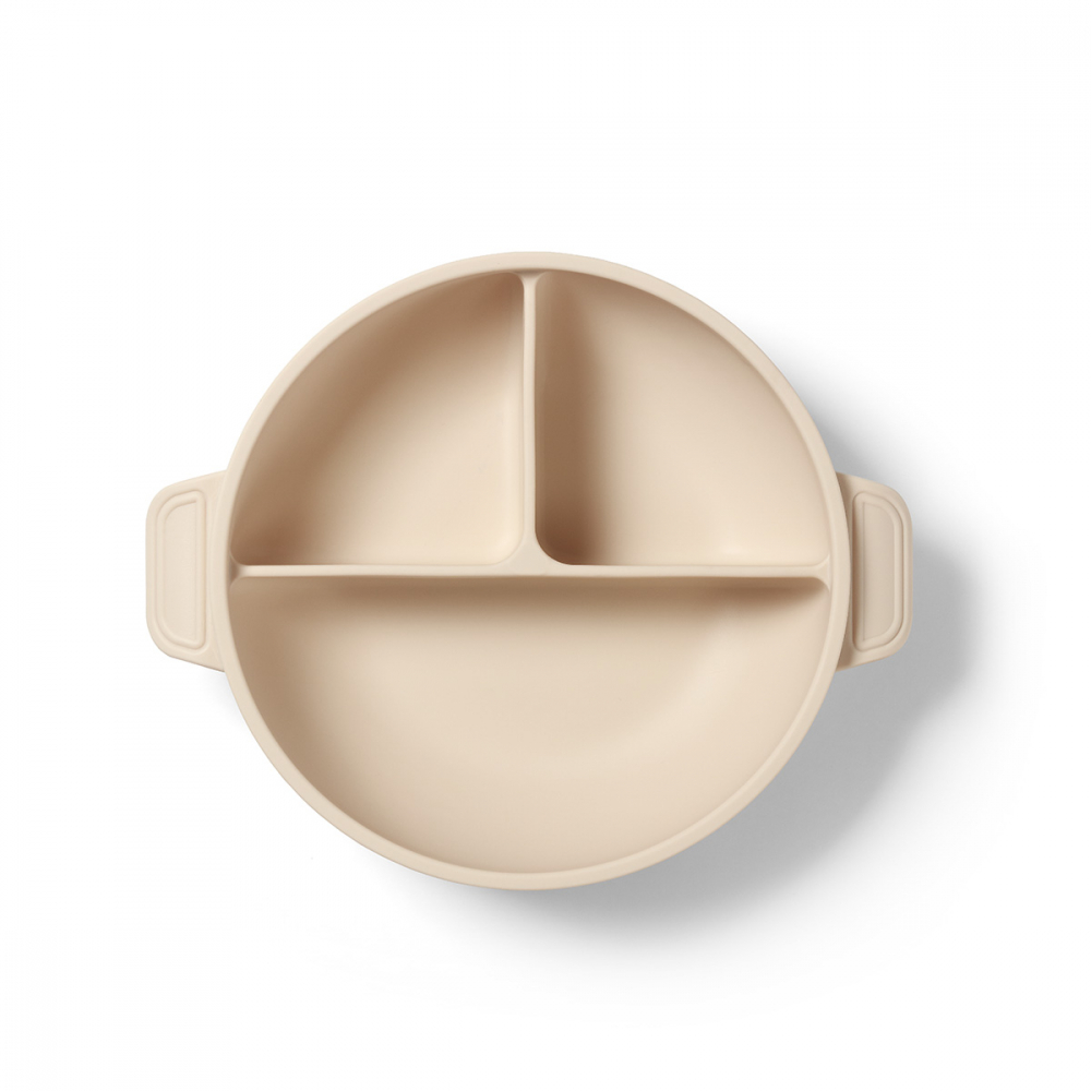 Farfurie Babyono Silicon cu Ventuza Bej - imagine 11