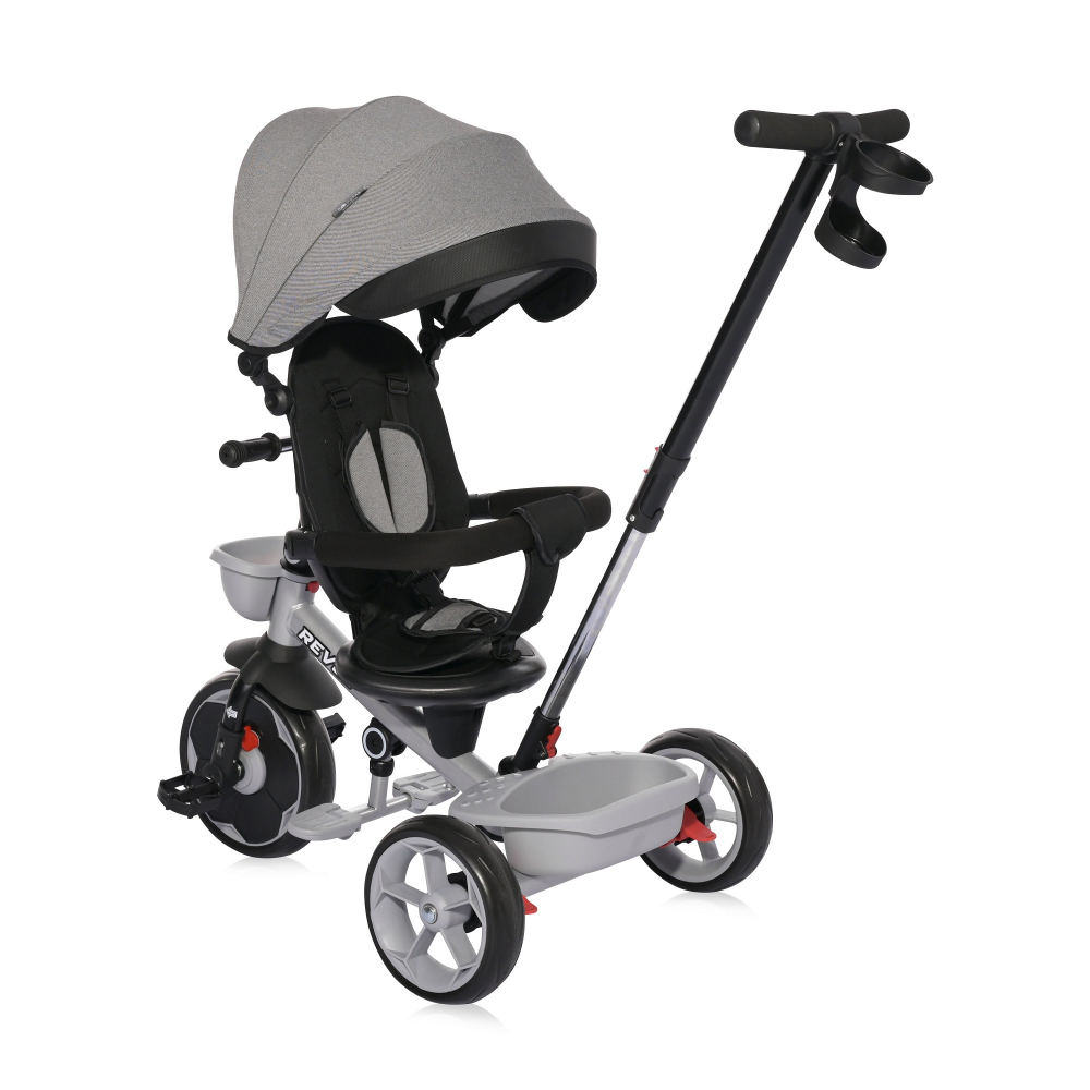 Tricicleta Lorelli Revel Grey, Scaun Rotativ 360° - imagine 4