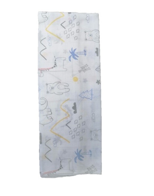 Scutec Muselină Animal World SeviBebe 100x120 cm - imagine 3