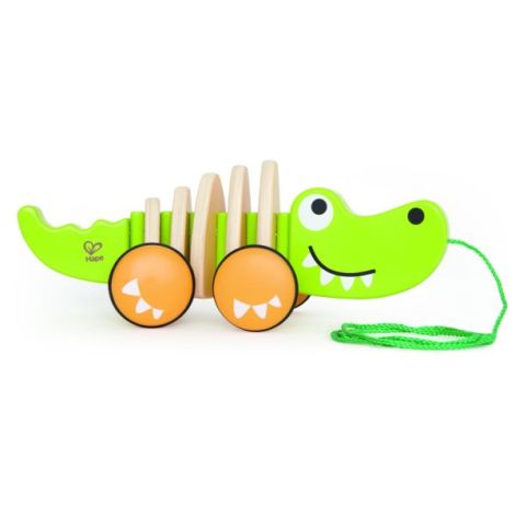 Crocodil Hape tras - Jucarie lemn motricitate