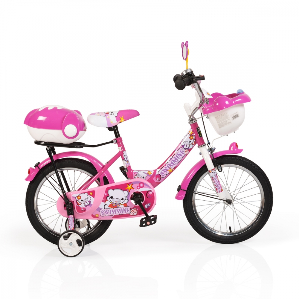 Bicicleta Moni Swimming Pink 16" cu accesorii