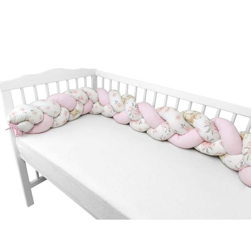 Bumper Impletit Miminu Sweet Deer Pink, 220 cm - imagine 2
