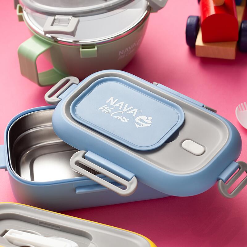Lunchbox Nava We Care 800ml Albastru - imagine 5