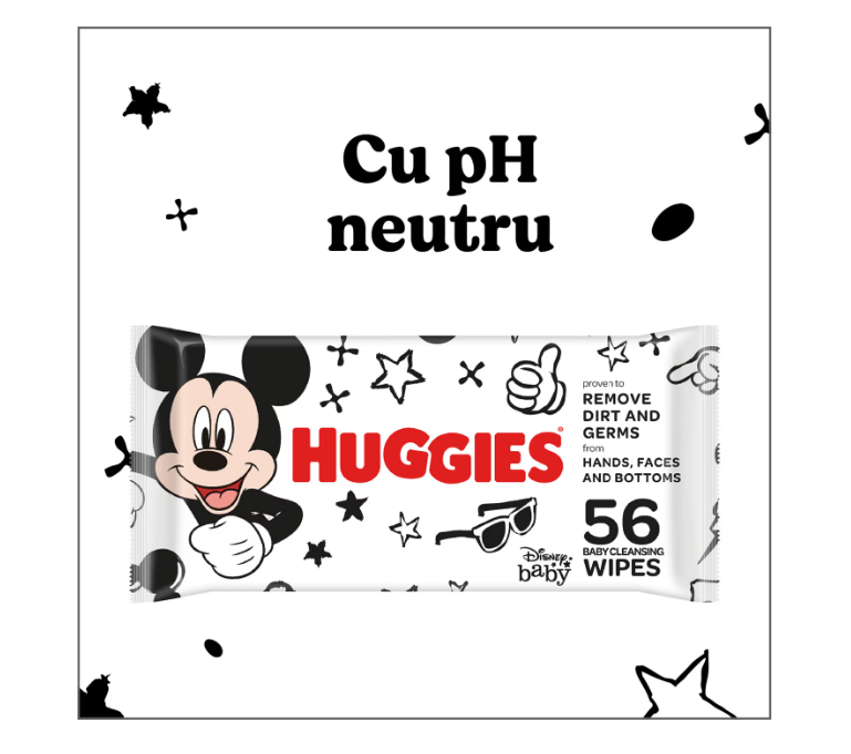 Servetele umede Huggies Mickey Mouse 10 pachete - imagine 2