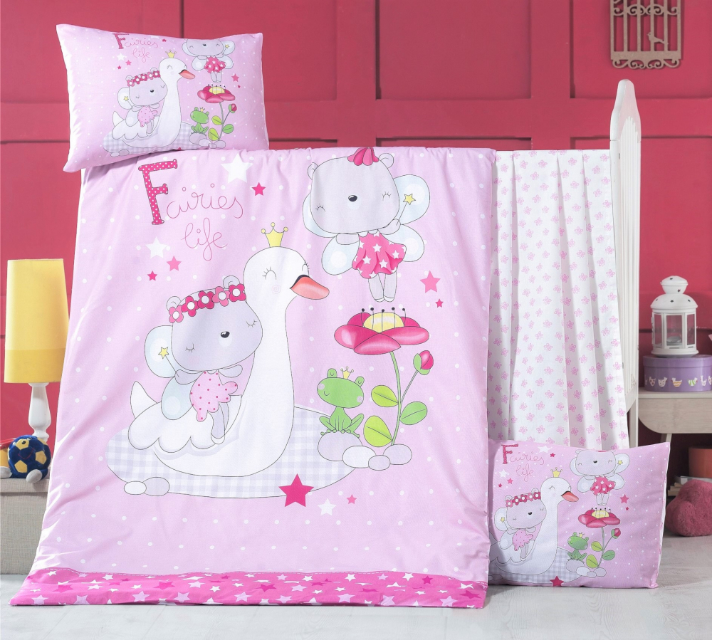 Set Lenjerie 6 Piese White Swan Bumbac Ranforce - imagine 2