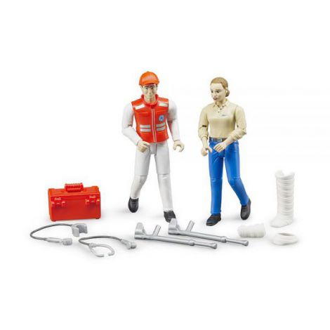 Bruder Set Asistenti Ambulanta - Jucarie de Rol - imagine 3