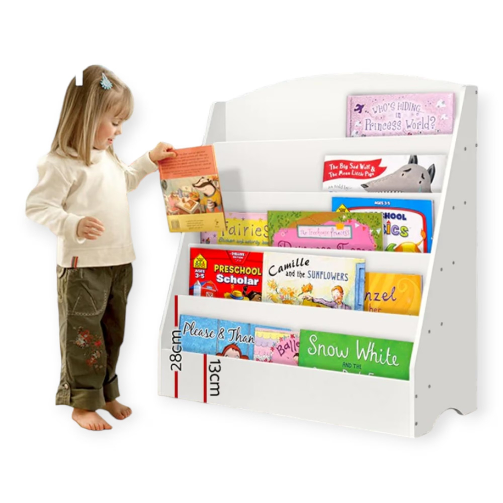 Organizator Cărți Ginger Home Alb, 80x30x80 cm - imagine 8