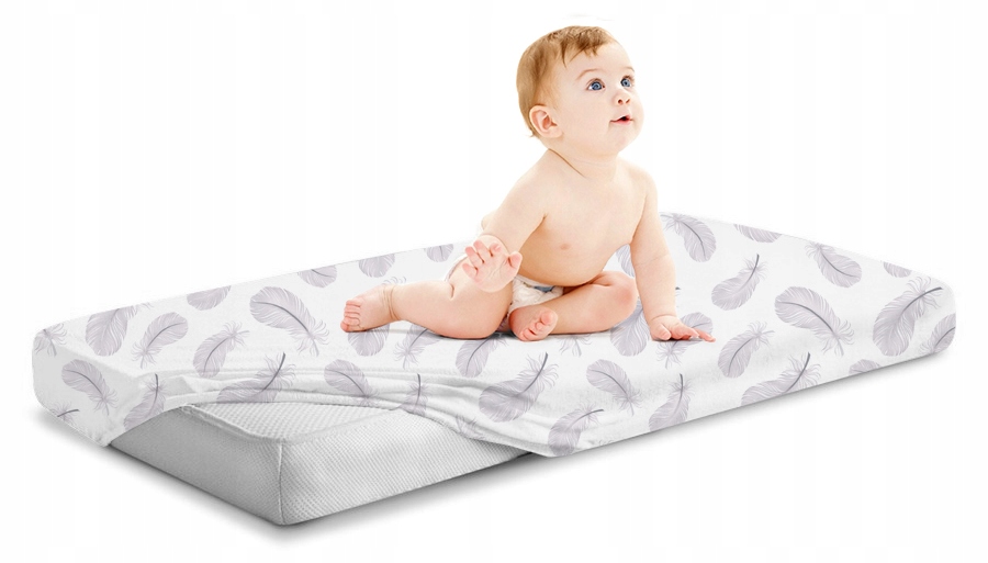 Cearceaf elastic Babymam Grey Fluff 160x80 cm - imagine 4