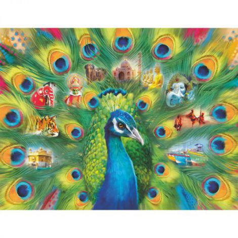 Puzzle Paun 2000 Piese - Calitate Ravensburger - imagine 2
