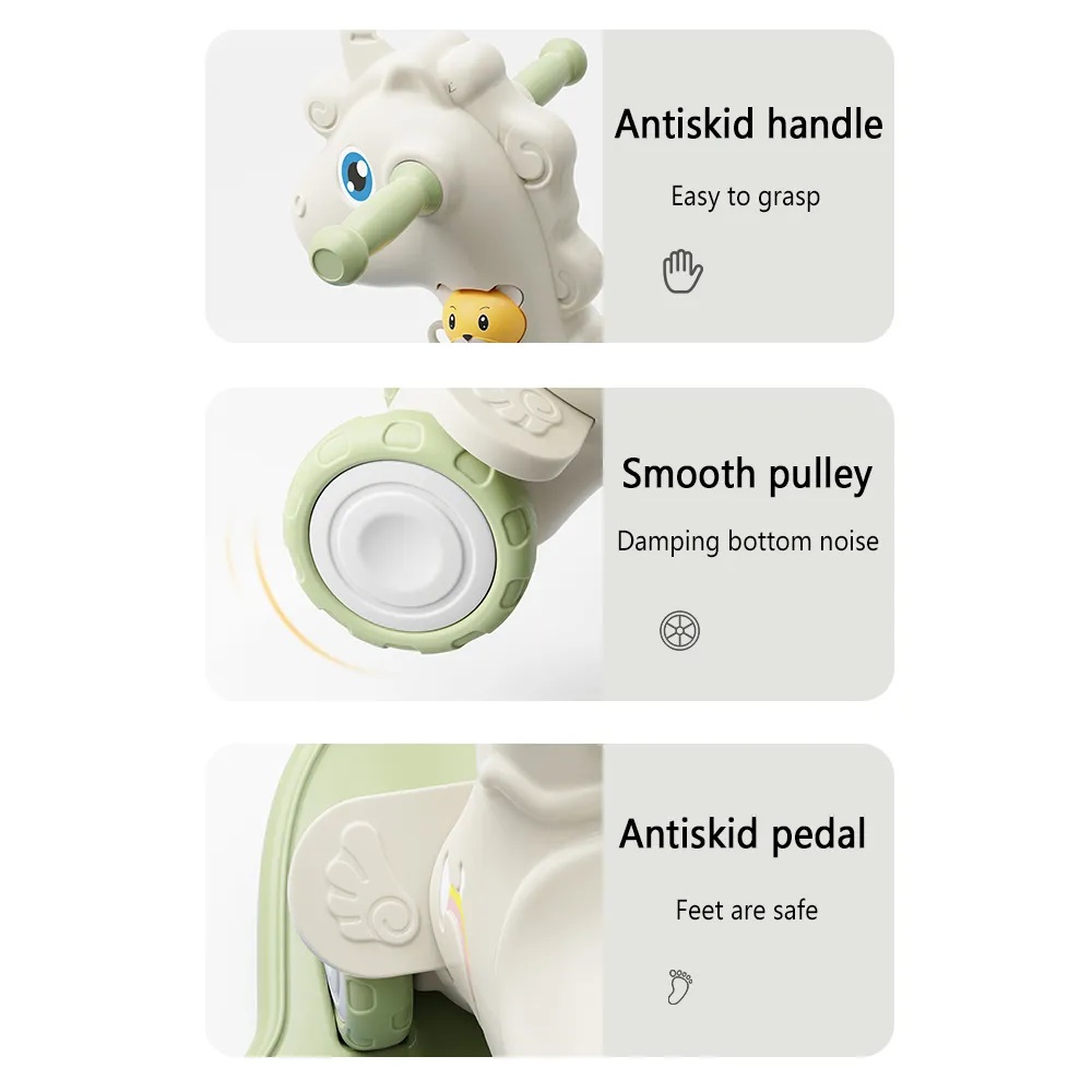 Balansoar 3 in 1 Unicorn Green | Nichiduta - imagine 3