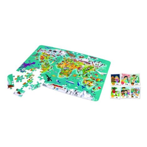 Puzzle Hape 2in1 Jurnalul Lumii - 100 piese