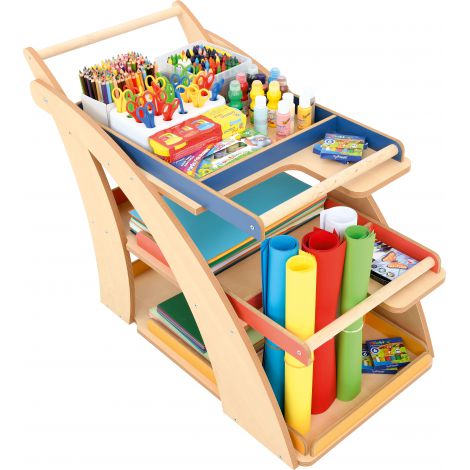 Dulap Creatie cu Roti Moje Bambino, Mesteacan - imagine 6