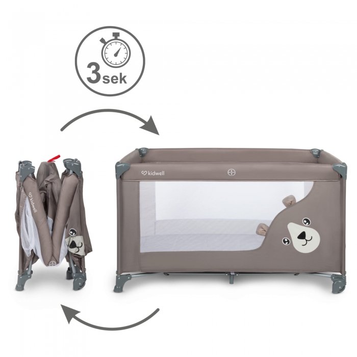 Patut Pliabil Kidwell Blissy Beige Funcțional - imagine 4