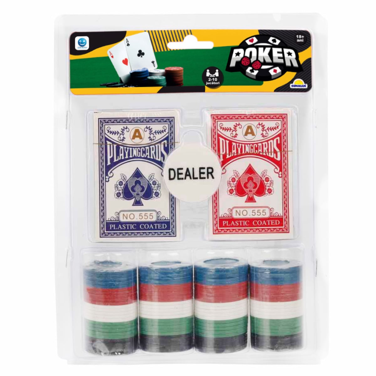 Set Poker Smile Games, 100 Jetoane și 2 Pachete