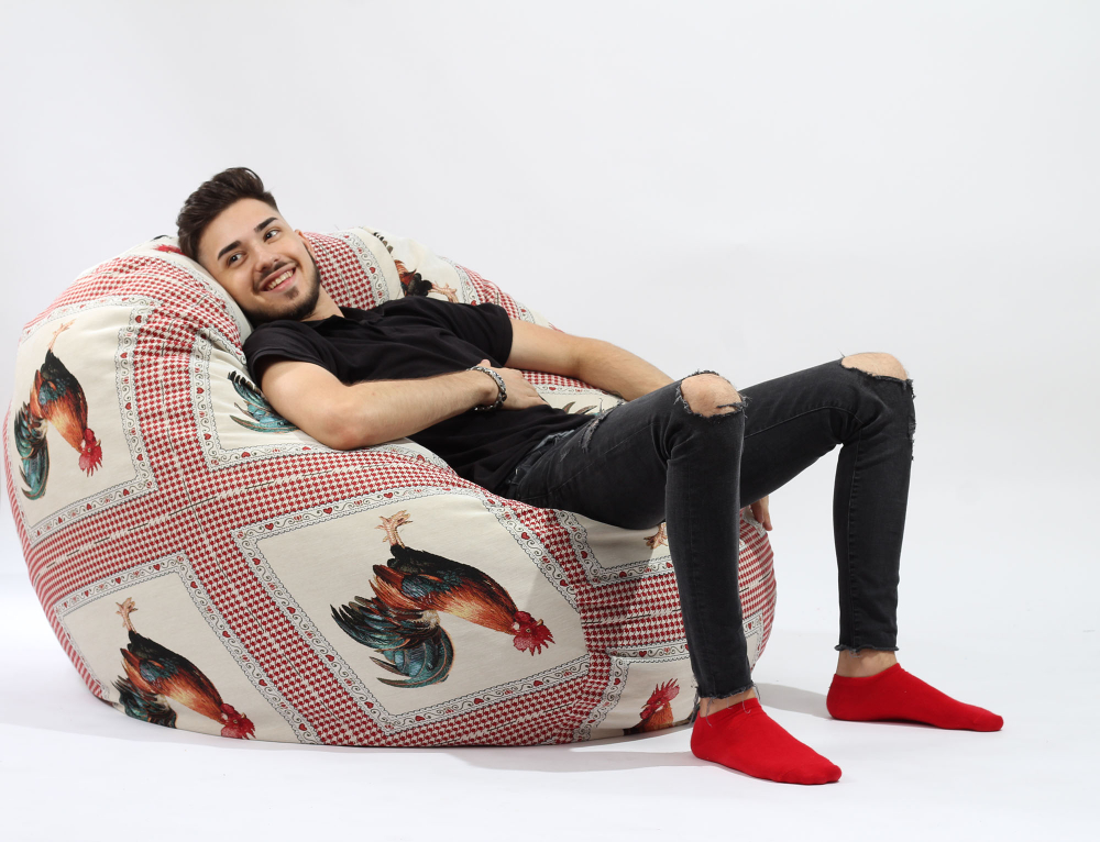 Fotoliu Pufrelax King Size Roosty Memory Mix