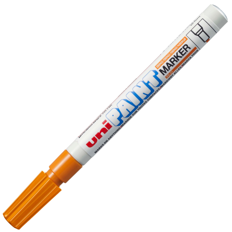 Marker Uni-ball Oil Base, Portocaliu, Rezistent la Apă