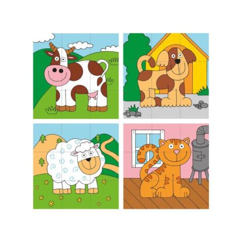 Puzzle Cuburi Woodyland - Dezvoltă Creativitatea - imagine 2